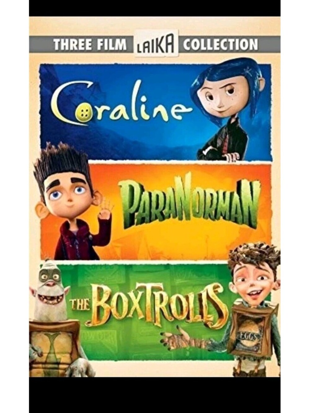 The Boxtrolls, ParaNorman, Coraline Triple Feature [ Three-Disc DVD Set  ]